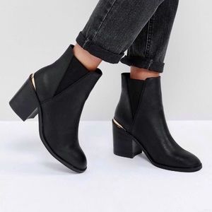Asos Black Platform Ankle Boots US 5.5-6